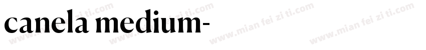 canela medium字体转换